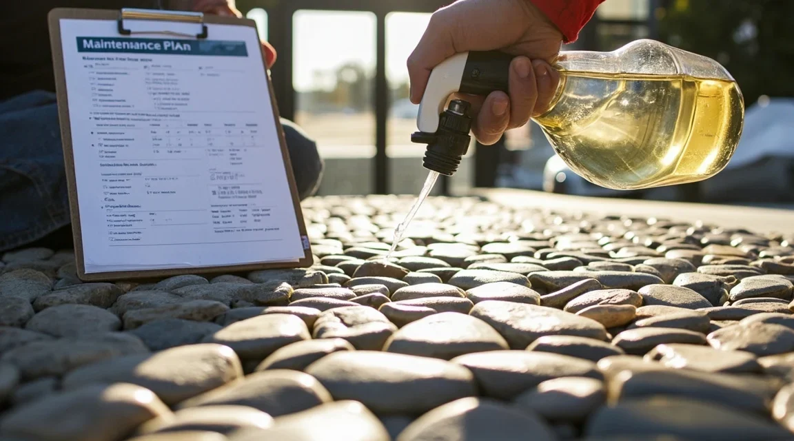 Konserwacja i impregnacja kamiennego dywanu: częstotliwość, preparaty, plan obsługi przed zimą