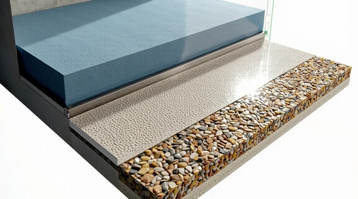 Kamienny dywan na ociepleniu XPS (taras nad pomieszczeniem): co musi być w warstwach, żeby działało