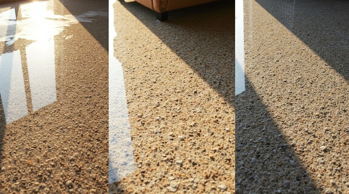 Czas schnięcia kamiennego dywanu: kiedy można chodzić, kiedy wstawić meble, a kiedy pełna wytrzymałość